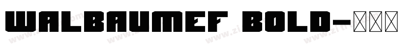WalbaumEF Bold字体转换 WalbaumEF Bold字体转换